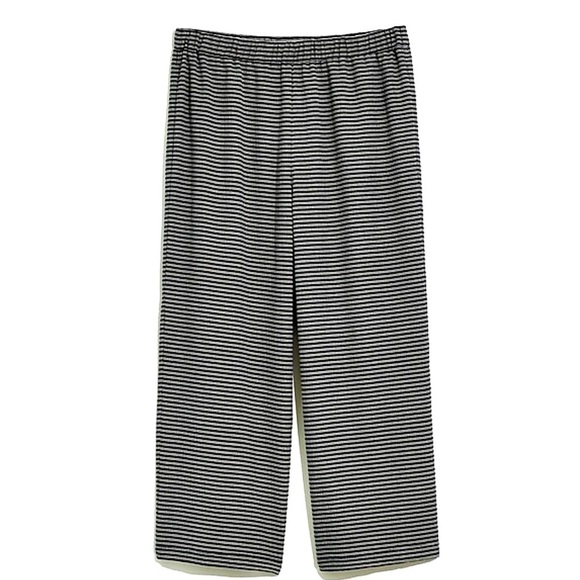 Madewell Texture & Thread Wide Leg Pull On Pant in Stripe Sz M - Picture 1 of 10